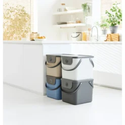 Recycling Müllsystem "ALBULA", 40 l beige