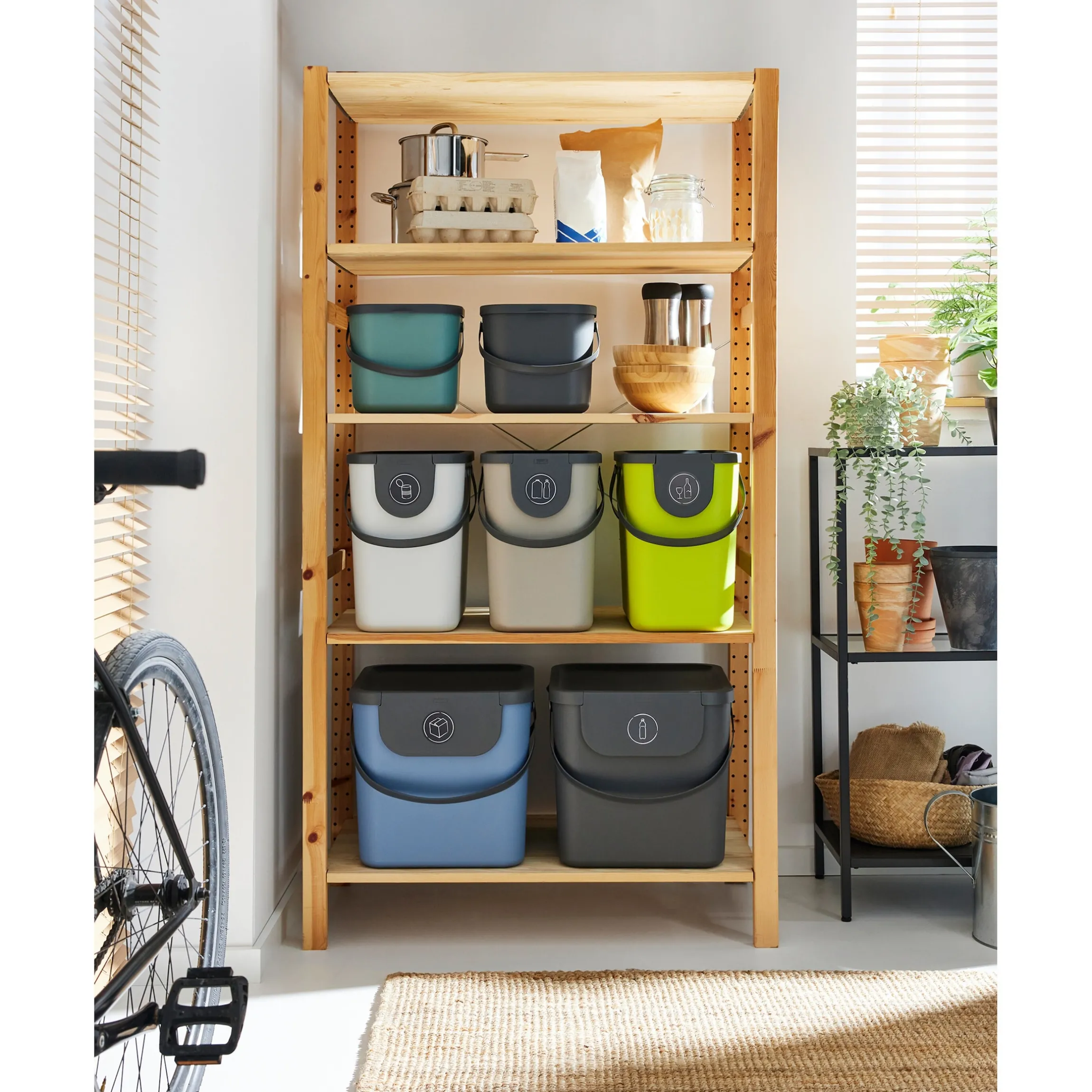 Recycling Müllsystem "ALBULA", 40 l beige
