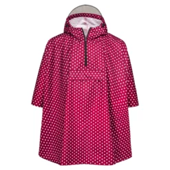 Regenponcho "Punkte" bordeaux