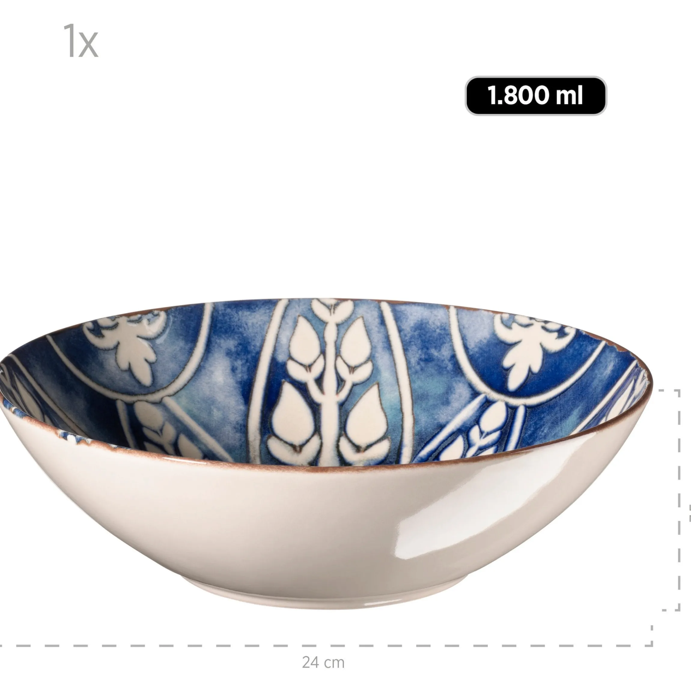 Salatschüssel-Set, Iberico Blue 5 x Schüssel