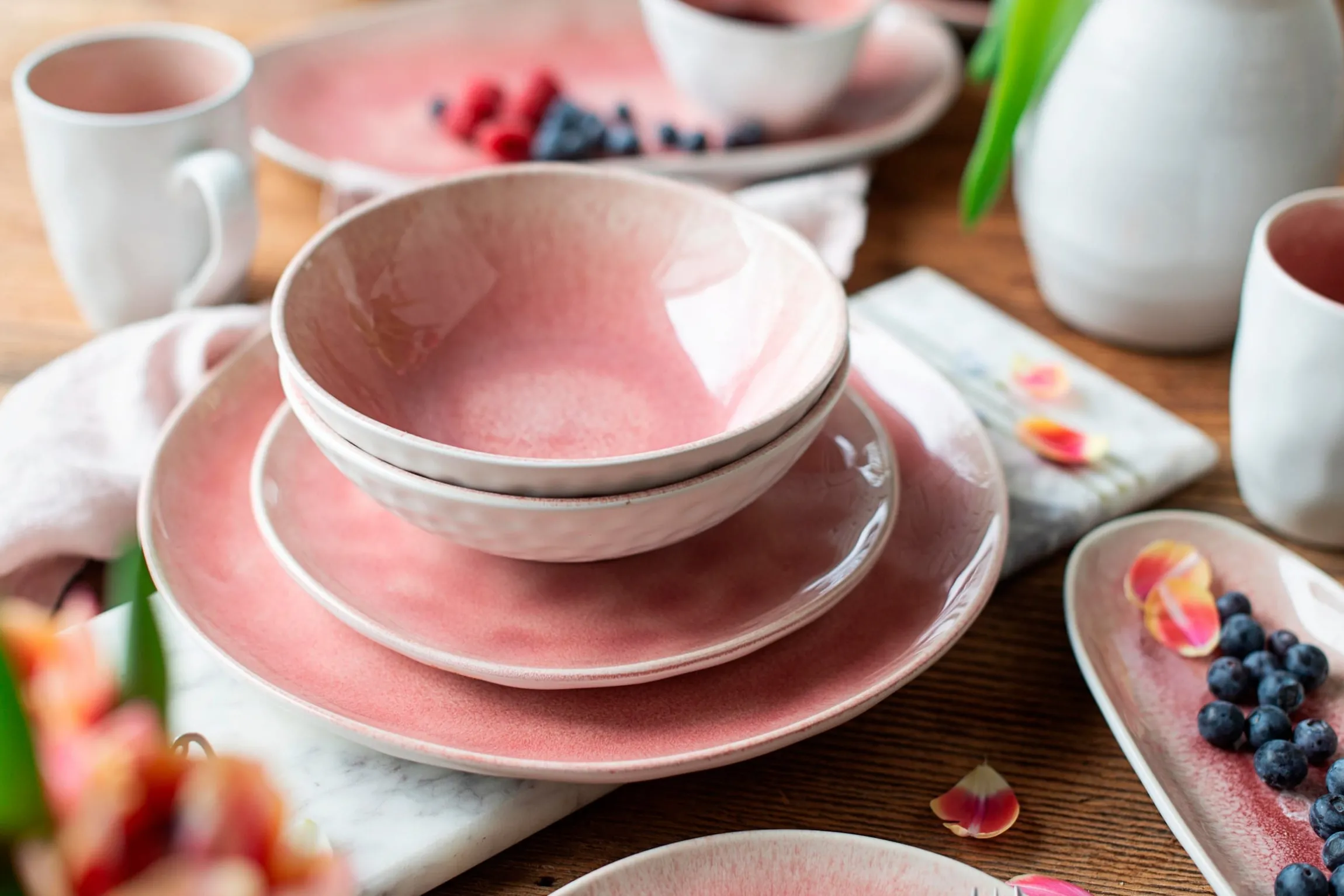 Salatschüssel-Set, Steinzeug Frozen Berry