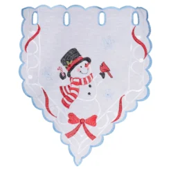 Scheibengardine „Schneemann“