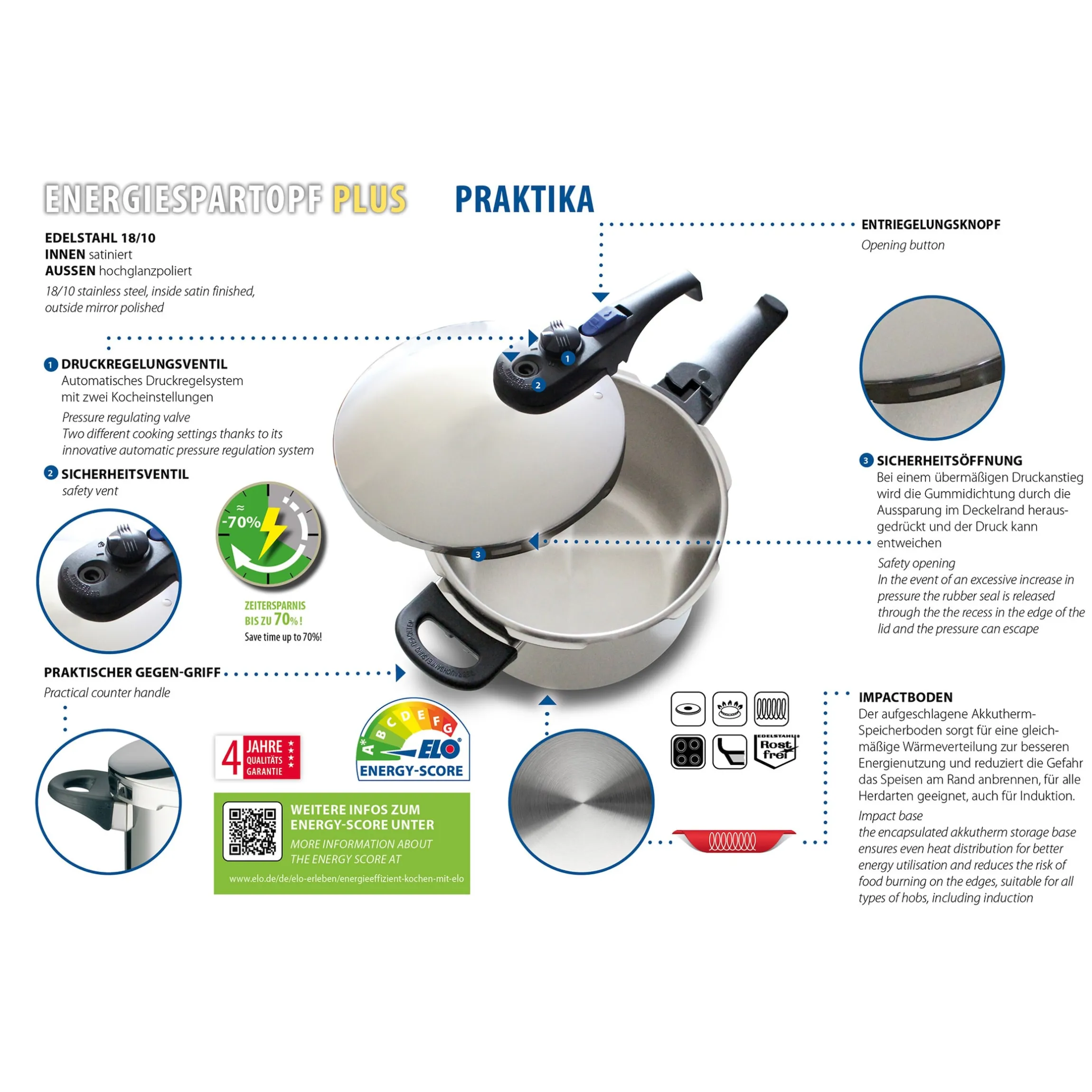 Schnellkochtopf "Praktika", 4 l