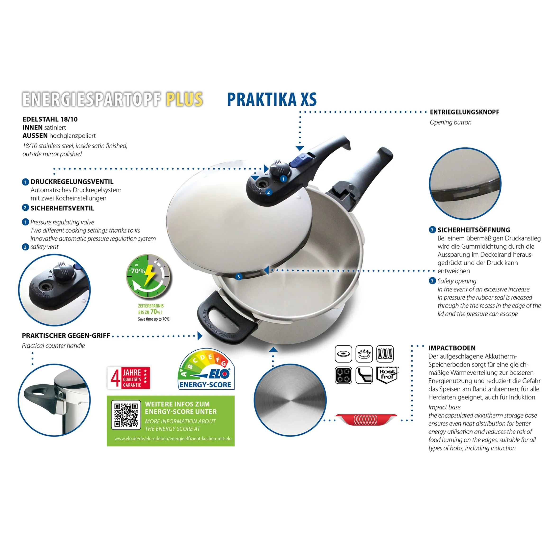 Schnellkochtopf "Praktika XS", 2,7 l