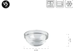 Schüssel 9 cm 6-er Set EMPILABLE