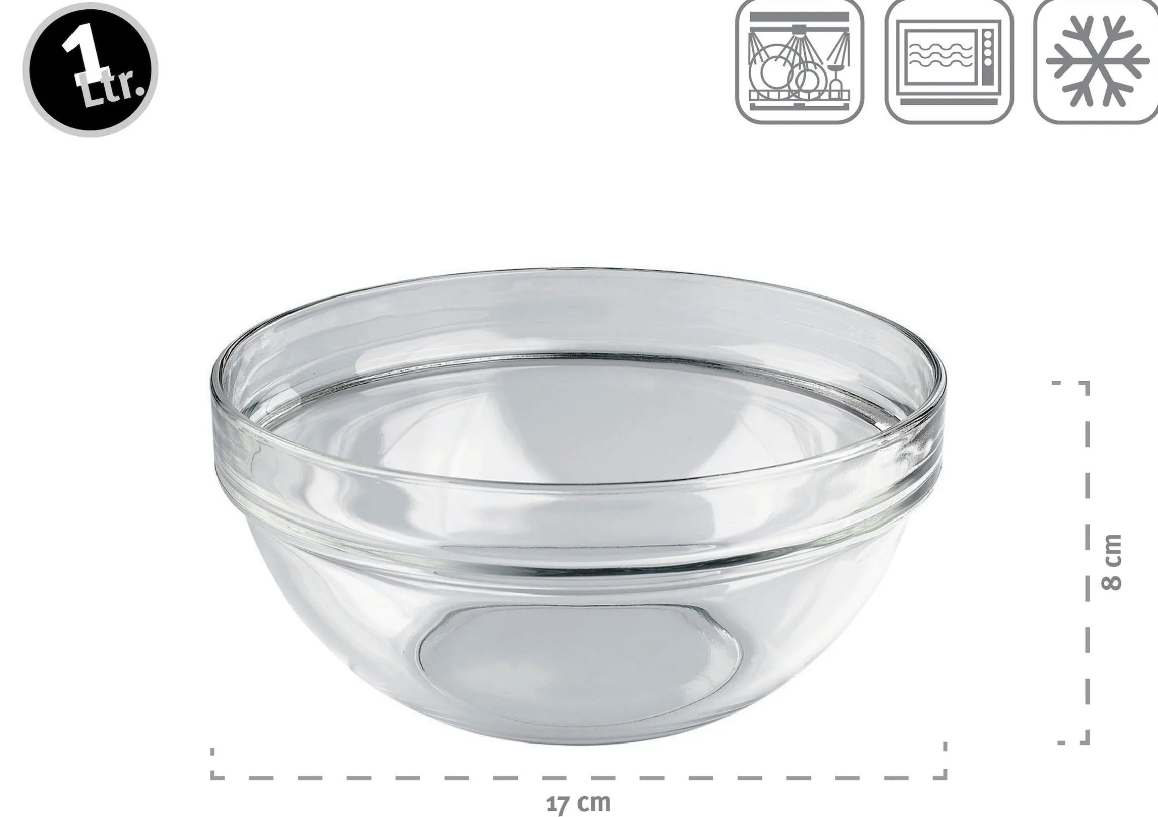 Schüssel 17 cm 6-er Set EMPILABLE