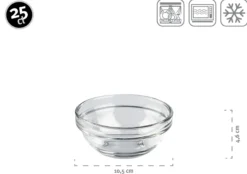 Schüssel 10,5 cm 6-er Set EMPILABLE