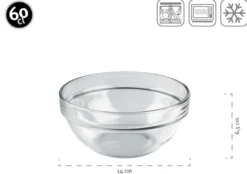 Schüssel 14 cm 6-er Set EMPILABLE