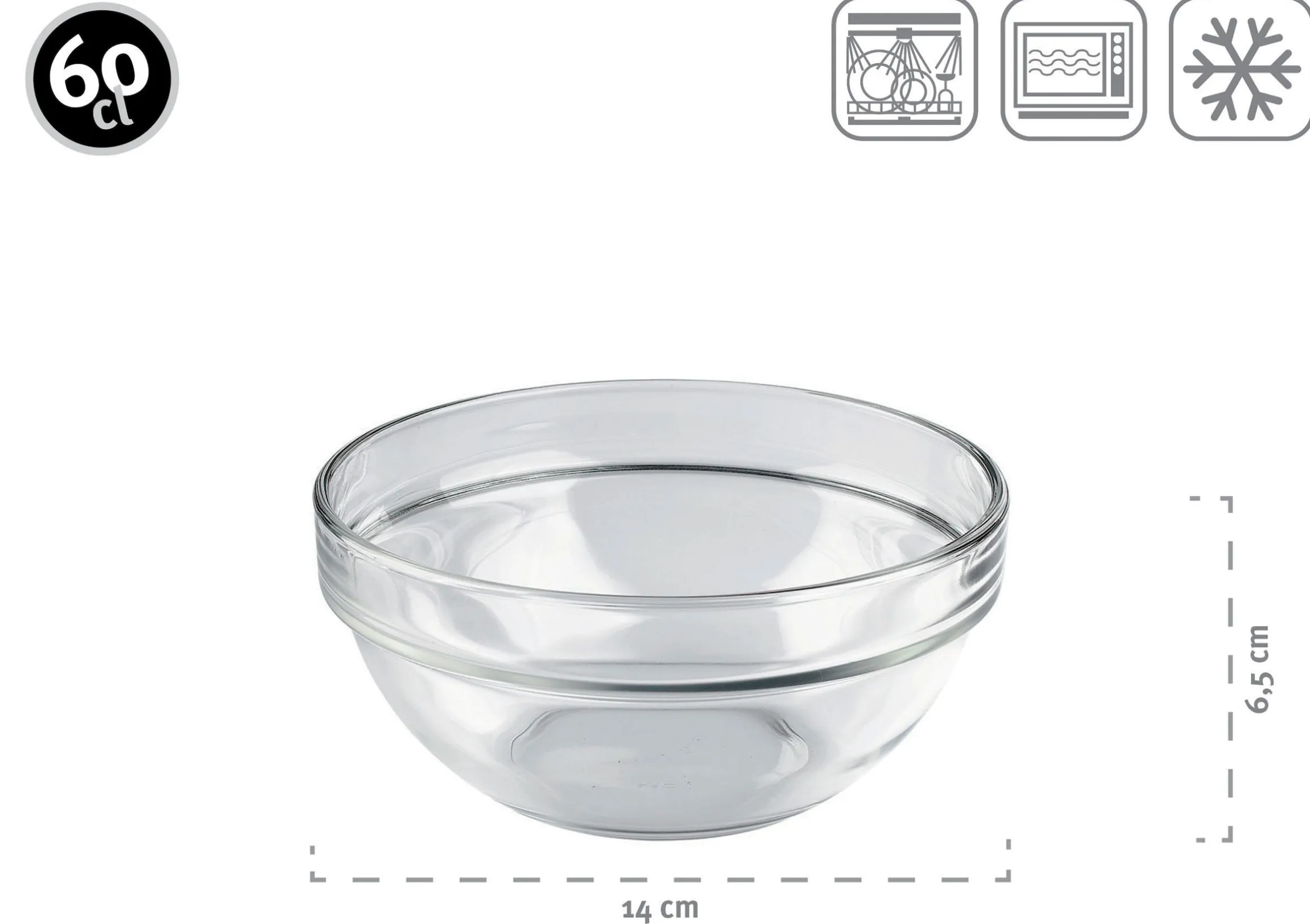 Schüssel 14 cm 6-er Set EMPILABLE