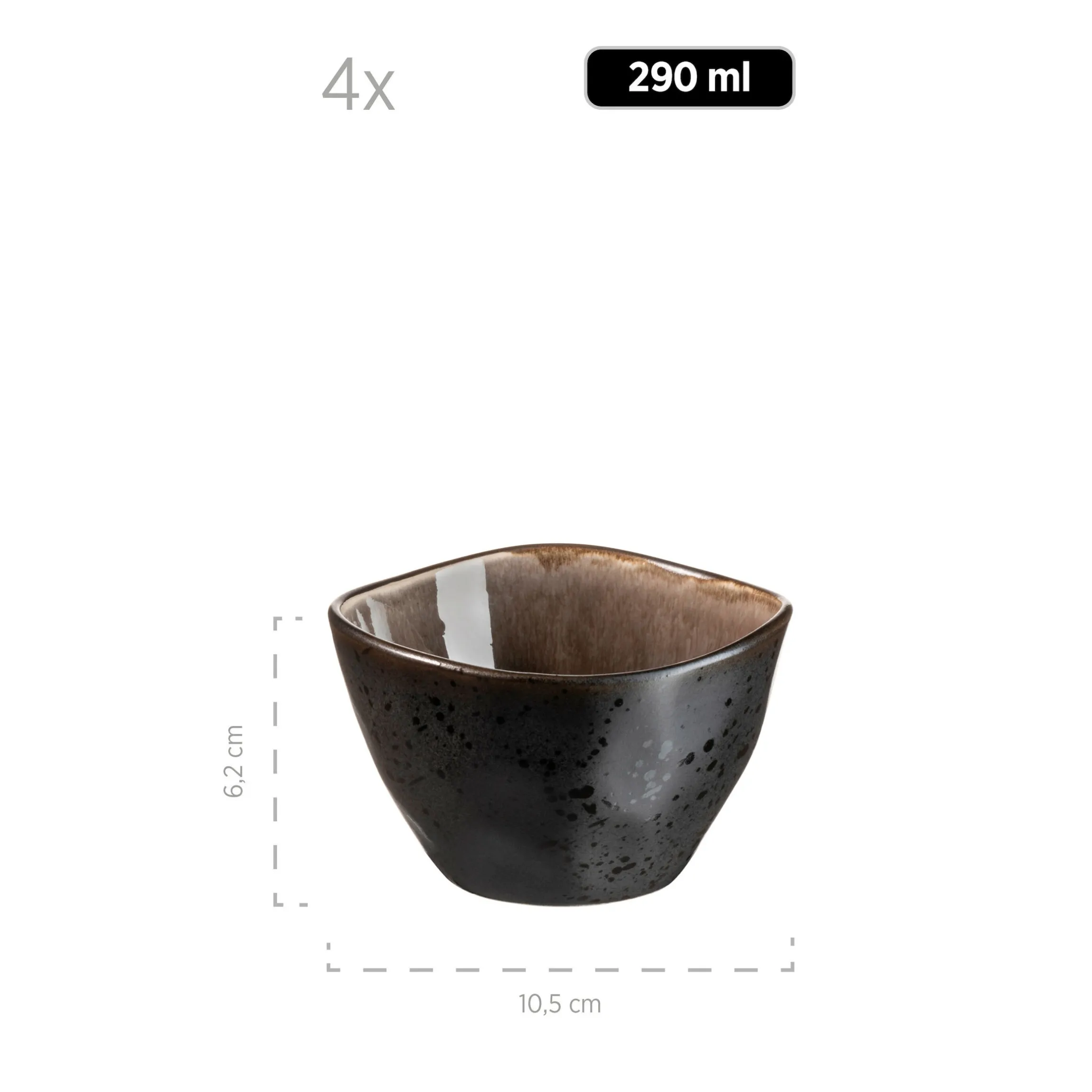 Schüssel-Set, Keramik Niara Organic 9 x Schüssel
