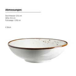 Schüssel-Set, Porzellan Pintar Beige / Braun