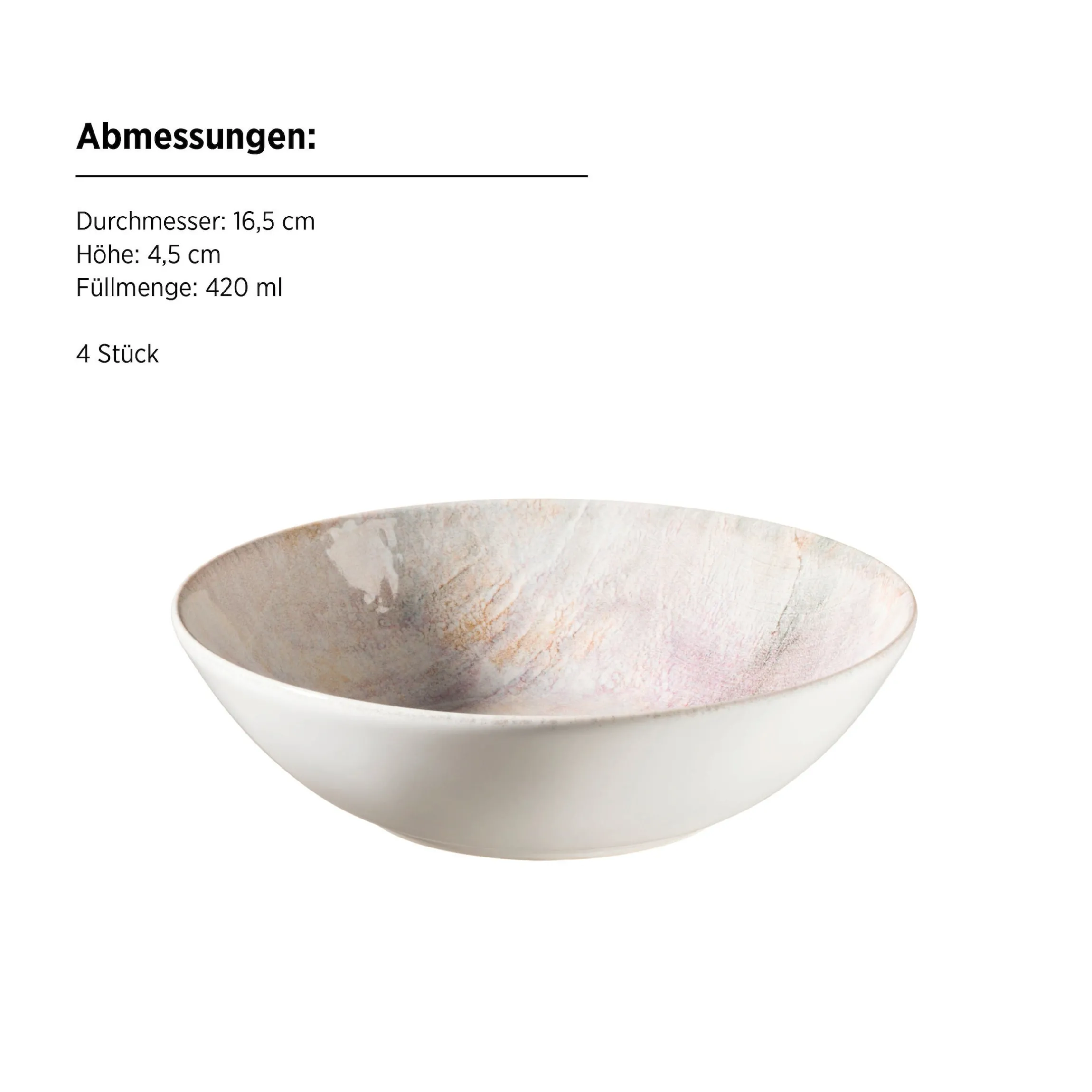 Schüssel-Set, Steinzeug Aquarellia