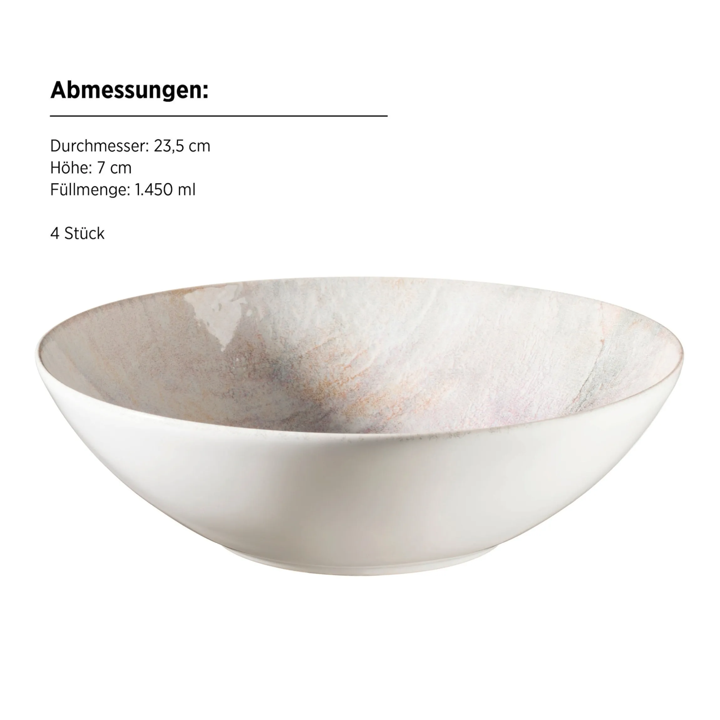 Schüssel-Set, Steinzeug Aquarellia