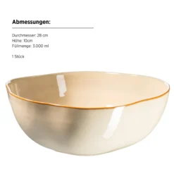 Schüssel Set, Steinzeug Cordelia Sand