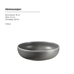 Schüssel Set, Steinzeug Unico Grau