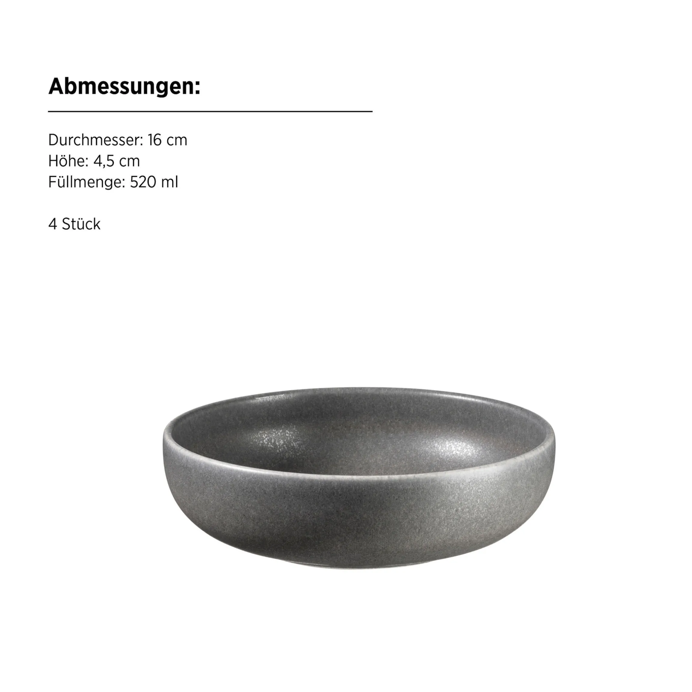 Schüssel Set, Steinzeug Unico Grau