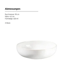 Schüssel Set, Steinzeug Unico Weiß