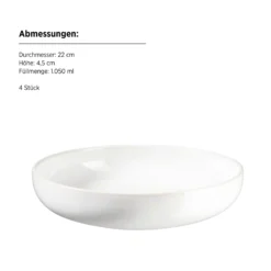 Schüssel Set, Steinzeug Unico Weiß