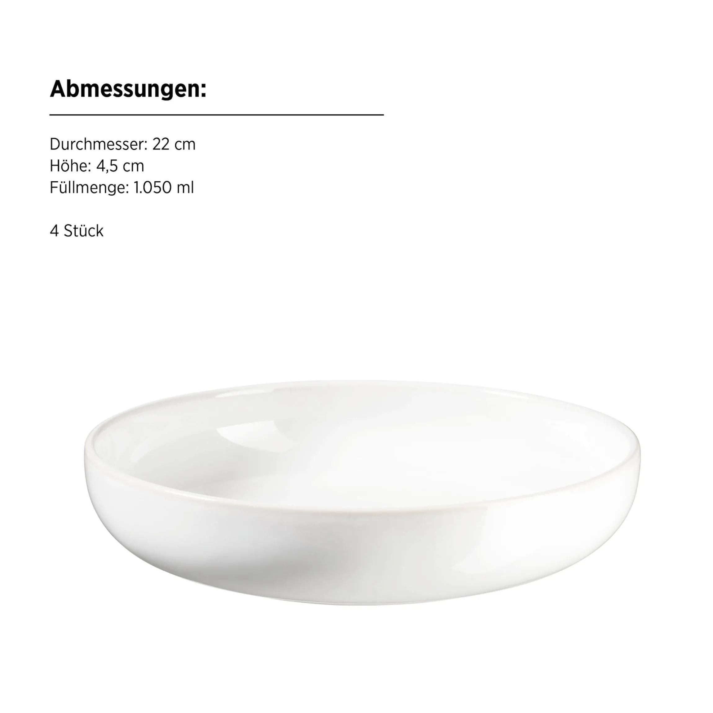 Schüssel Set, Steinzeug Unico Weiß