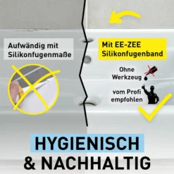 Silikonfugenband ee-zee für Waschtisch, Pissoir & Stand-WC 130 cm