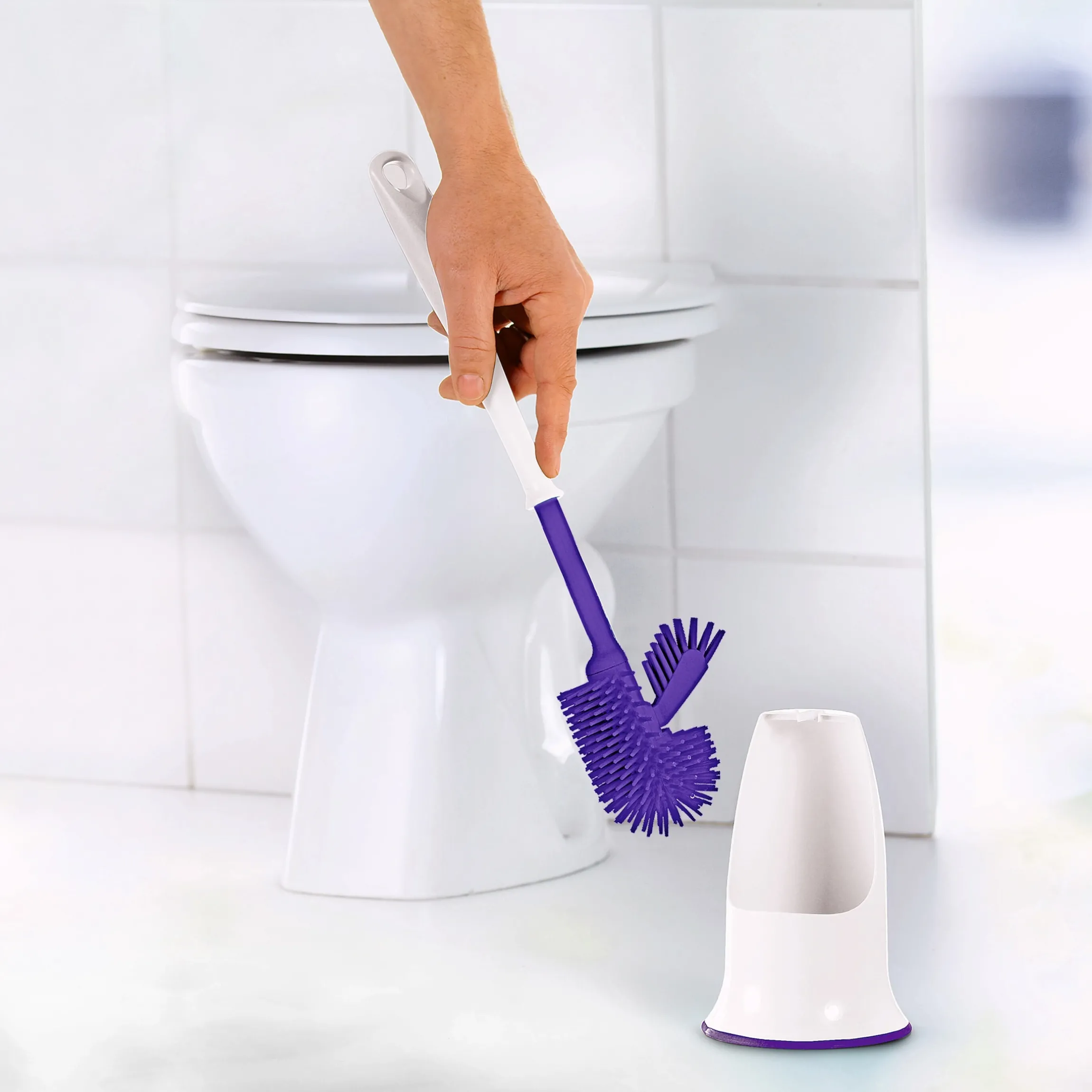 Silikon WC-Bürste lila