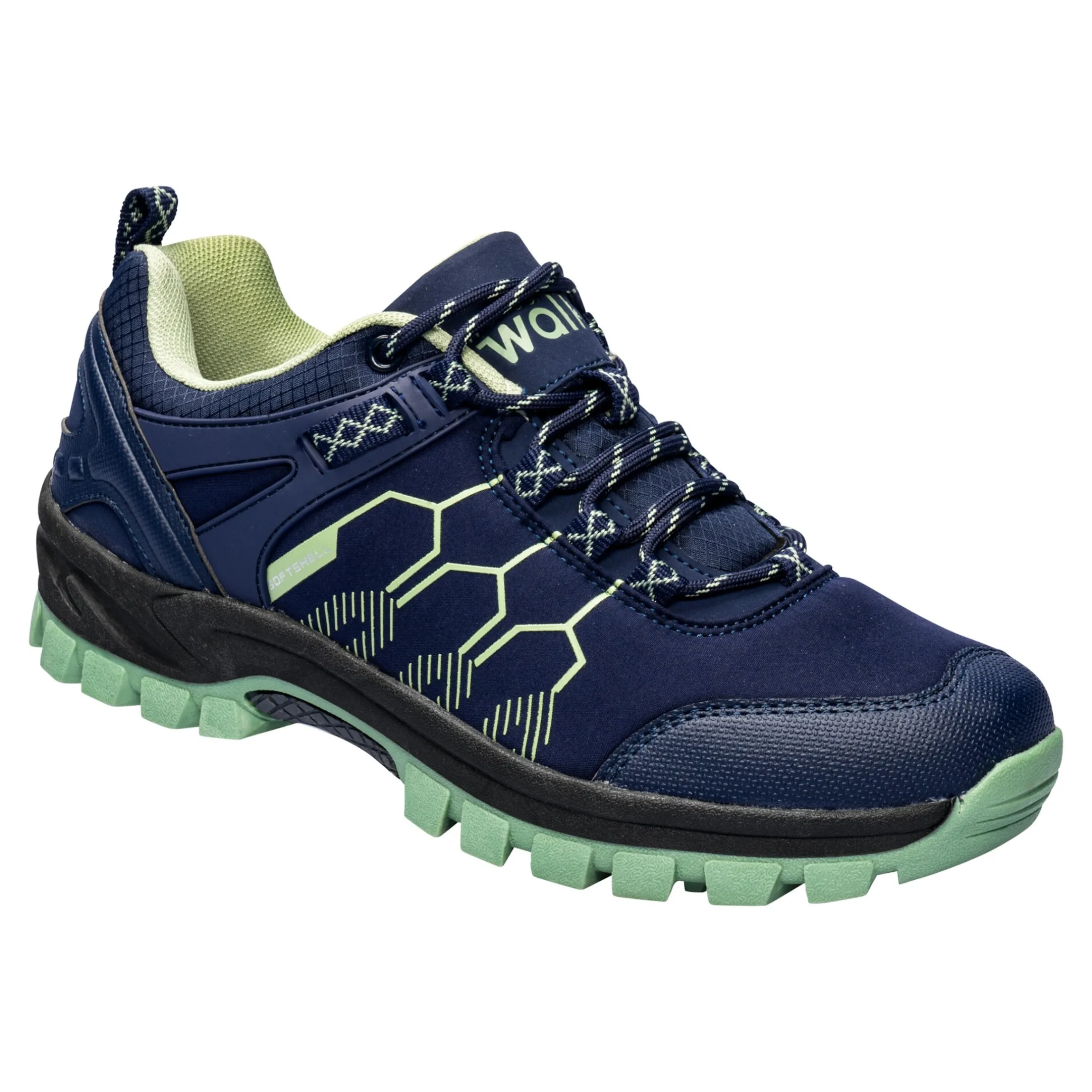 Softshell-Trekkingschuh unisex, wasserabweisend blau, grün