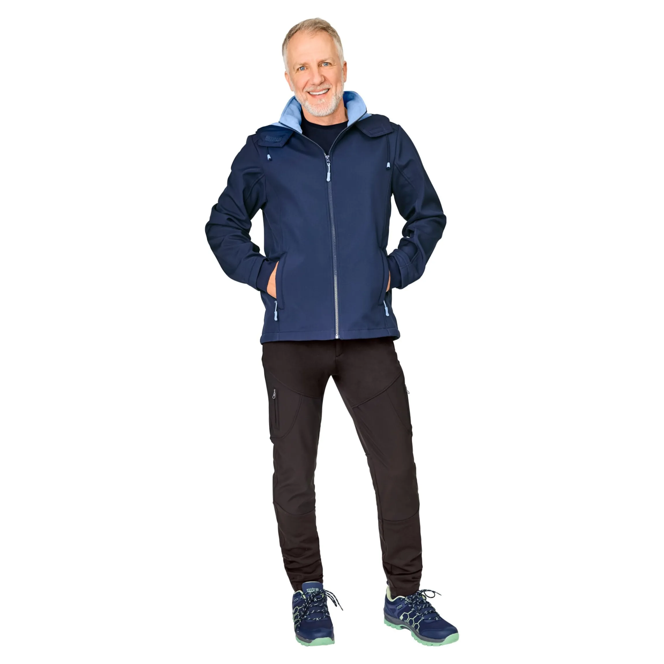 Softshell-Trekkingschuh unisex, wasserabweisend blau, grün