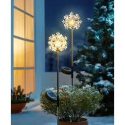 Solar-Gartenstecker „Schneeflocke“