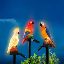 Solar-Gartenstecker "Vogel-Parade" Kakadu Karl