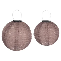 Solar-Lampion-Set, 2-teilig