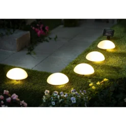 Solar-LED-Bodenleuchten, 5 Stück