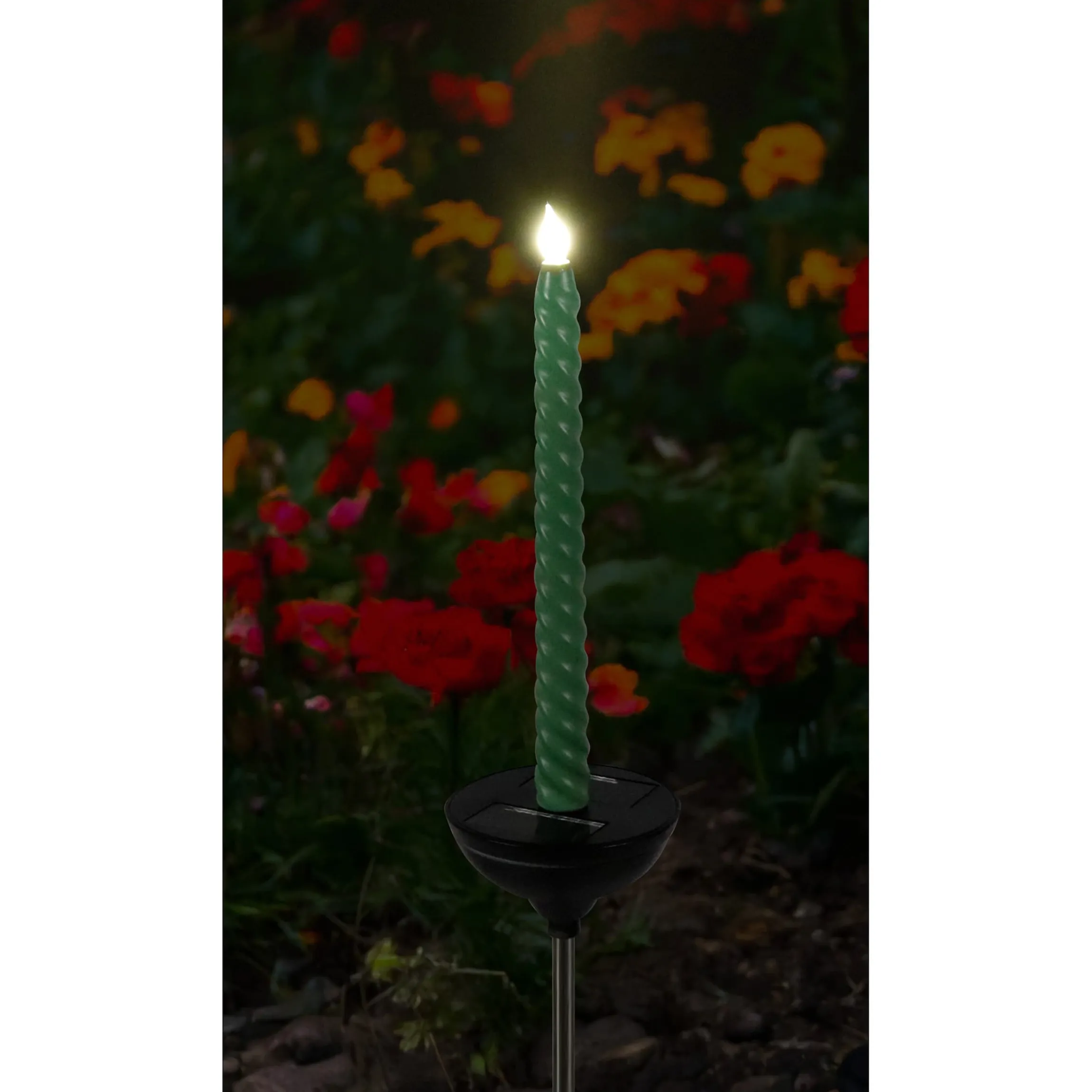 Solar-LED-Gartenstecker "Kerzen", 2 Stück