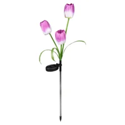 Solar-LED-Gartenstecker „Tulpe“ lila