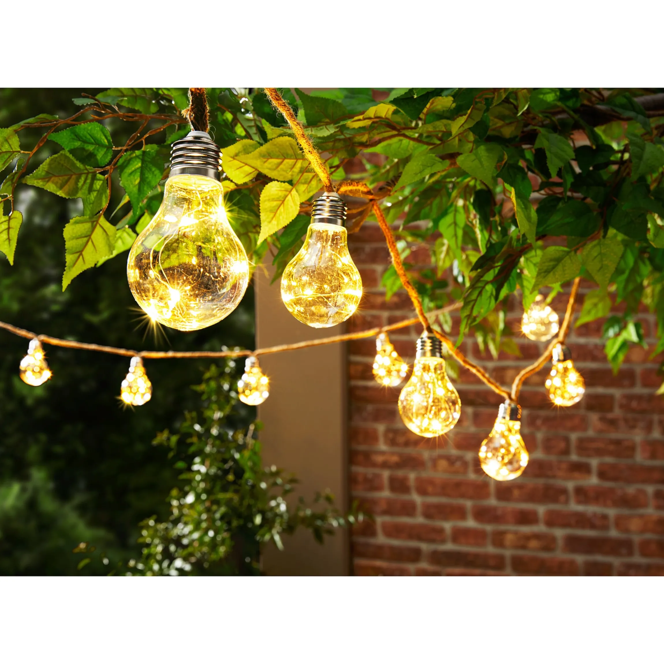 Solar-LED-Lichterkette „Glühbirne“, 2,7 m