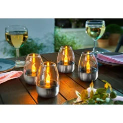Solar-LED-Windlicht, 2 Stück 4 Stück