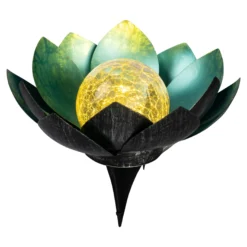 Solar-Lotusblume türkis