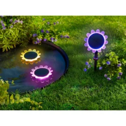 Solar-Stecker "Blume" 3 in 1
