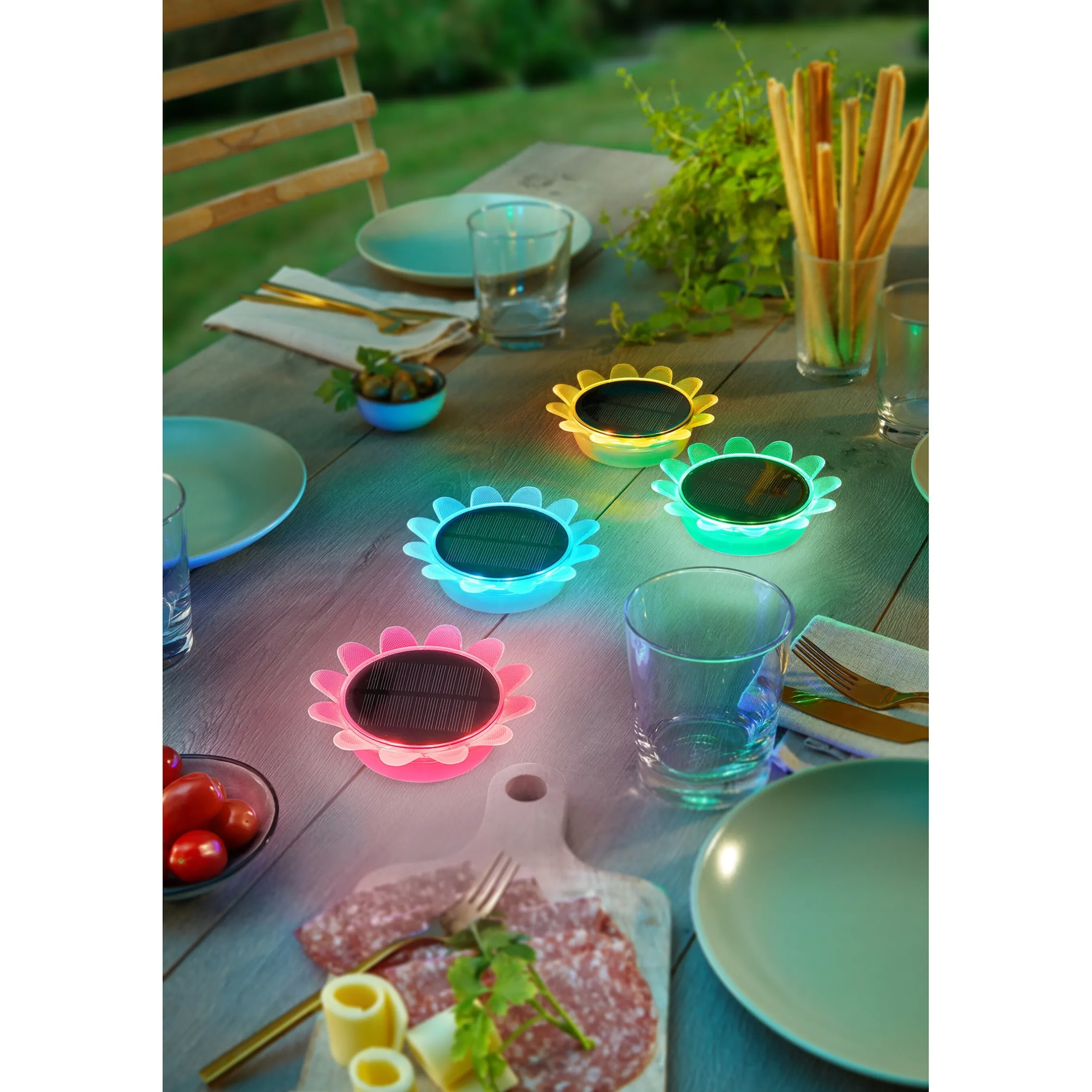 Solar-Stecker "Blume" 3 in 1
