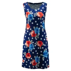 Sommerkleid blau/rot