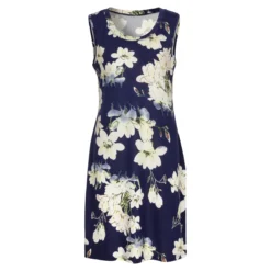 Sommerkleid blau/weiß