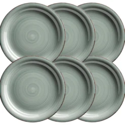 Speiseteller-Set, Steingut LUMACA Grau