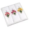 Spitzen-Taschentücher „Blumen“, 3 Stück