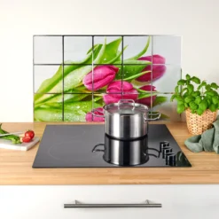 Spritzschutz-Folie „Tulpen“