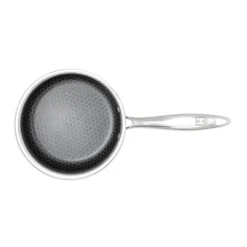 Stielkasserolle mit Wabenstruktur, Edelstahl, 18 cm