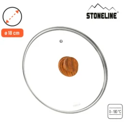 STONELINE Back to Nature Glasdeckel 18 cm | Holzoptik