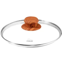 STONELINE Back to Nature Glasdeckel 28 cm | Holzoptik