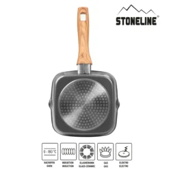 STONELINE Back to Nature Grillpfanne 16 cm | ohne Deckel - Holzoptik