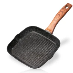 STONELINE Back to Nature Grillpfanne 16 cm | ohne Deckel - Holzoptik