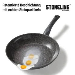 STONELINE CERAMIC Keramik Kochgeschirr-Set 6-teilig 18/20/24 | mit Deckeln