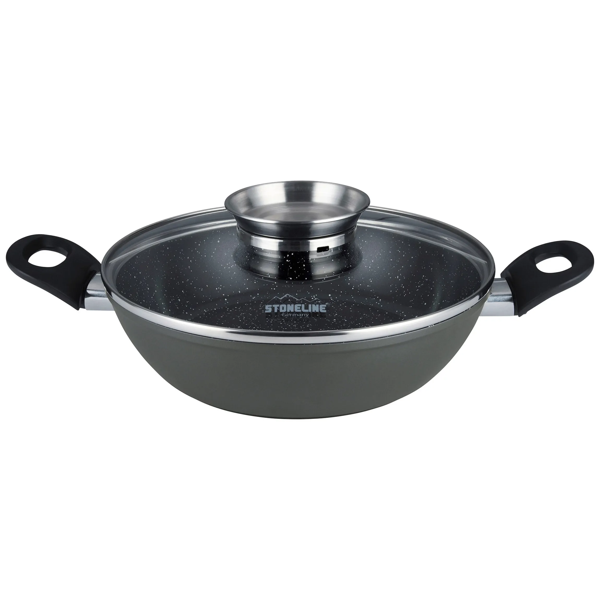 STONELINE CERAMIC Keramik Servierpfanne 24 cm | mit Deckel